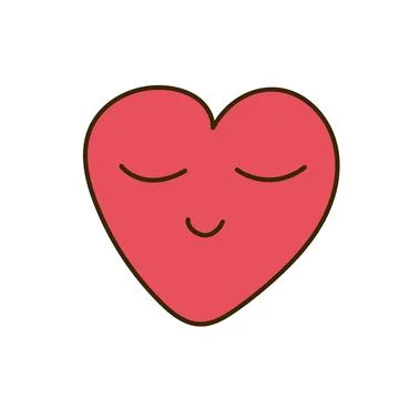 Cute heart hand-drawn Stock Illustration