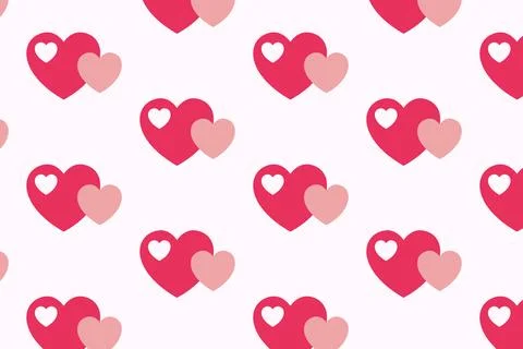 Cute heart pattern. Vector illustration Stock Illustration