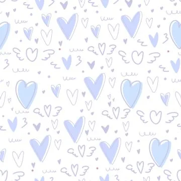 Cute heart seamless pattern background. Vector illustration. Stock Illustration