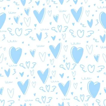 Cute heart seamless pattern background. Vector illustration. Stock Illustration