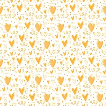 Cute heart seamless pattern background. Vector illustration. Stock Illustration