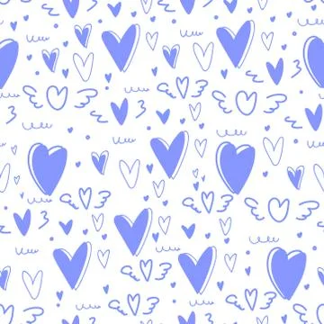 Cute heart seamless pattern background. Vector illustration. Stock Illustration