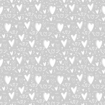 Cute heart seamless pattern background. Vector illustration. Stock Illustration