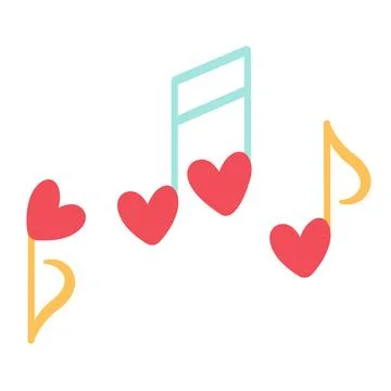 Cute Heart Shaped notes. Simple Hand Drawn Vector Illustration for Valentines Illustrazione stock