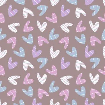 Cute hearts pattern Stock Illustration