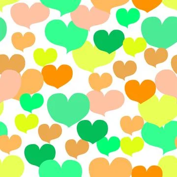 Cute Hearts Repeating Pattern Stock Illustration