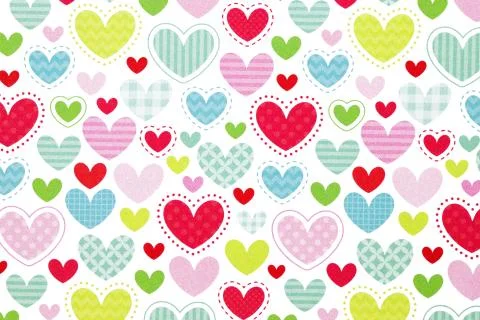 Cute hearts seamless pattern Stock-Fotos