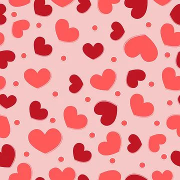 Cute hearts seamless pattern,background,great for Valentines Day, Mothers Day Illustrazione stock