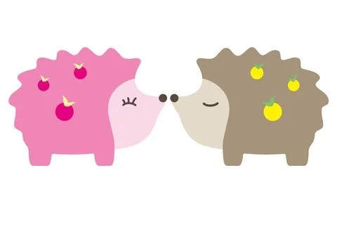 Cute Hedgehog cartoon, Vector Stock Illustration