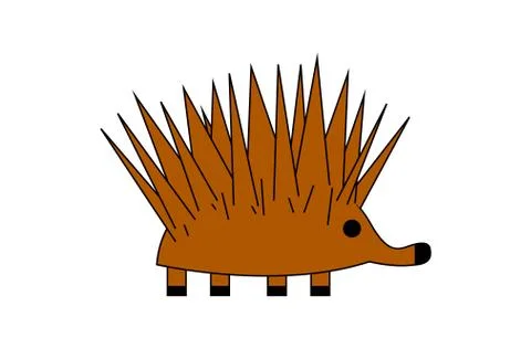 Cute hedgehog illustration Illustrazione stock