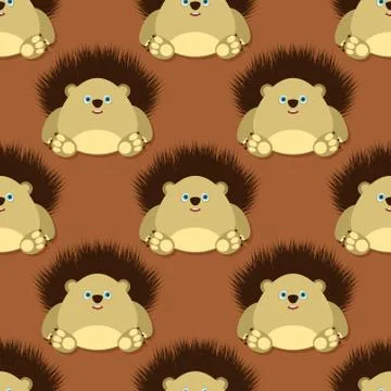 Cute hedgehog pattern 스톡 일러스트