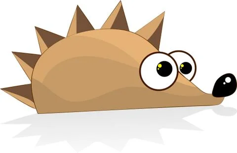 Cute hedgehog on a white background Stock Illustration