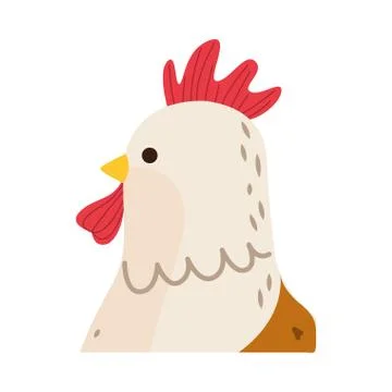 Cute hen bird easter character Illustrazione stock
