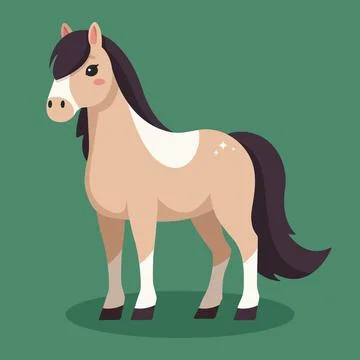 Cute horse vector illustration Stock Illustration