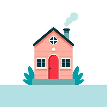 Cute house, vector illustration in flat style Illustration