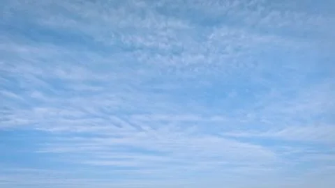 Cute huge bright clouds in the blue sky backdrop - photo of nature Stock Photos