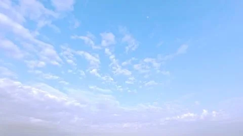 Cute huge clouds in the blue sky bg - photo of nature Stock Photos