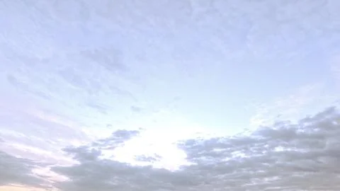 Cute huge clouds in the blue sky background - photo of nature Stock Photos