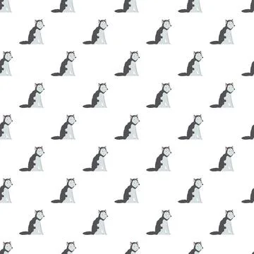 Cute husky dog seamless pattern wallpaper design Stock Illustration