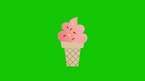 Cute Ice Cream Animation For Summer Vidéo 342319574