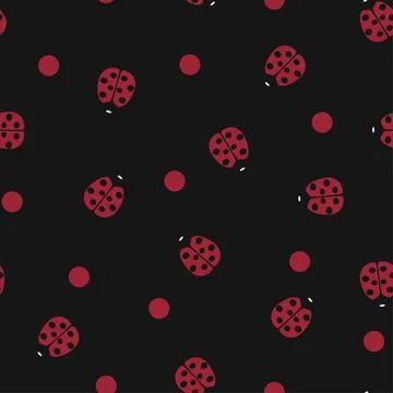 Cute Icon Ladybug Cartoon. Vector Illustrazione stock