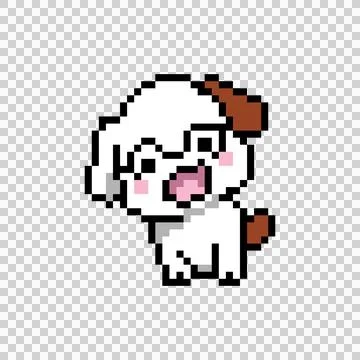 Cute illustration 8 bit pixel character dog graphic eps 10 イラスト素材