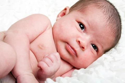 Cute infant closeup Stock Photos