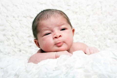 Cute infant face Stock Photos