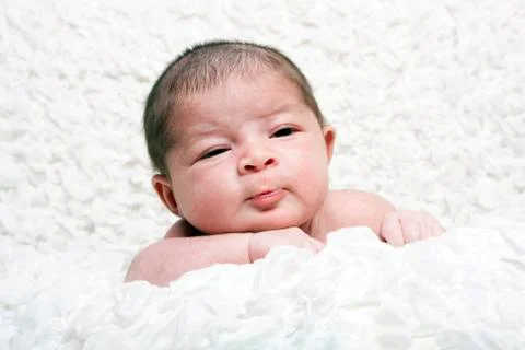 Cute infant face Stock Photos