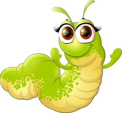 Cute insect caterpillar Stock Illustration