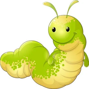 Cute insect caterpillar Stock Illustration