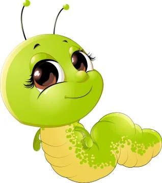 Cute insect caterpillar Stock Illustration