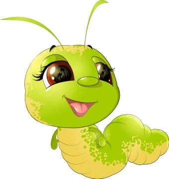 Cute insect caterpillar Stock Illustration