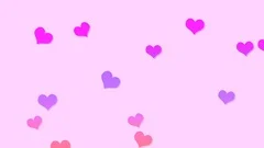 Cute Intro Template Falling Hearts Blue Stock Video Pond5