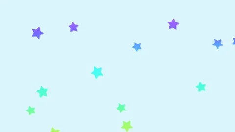 Cute Intro Template Falling Stars Blue W Stock Video Pond5