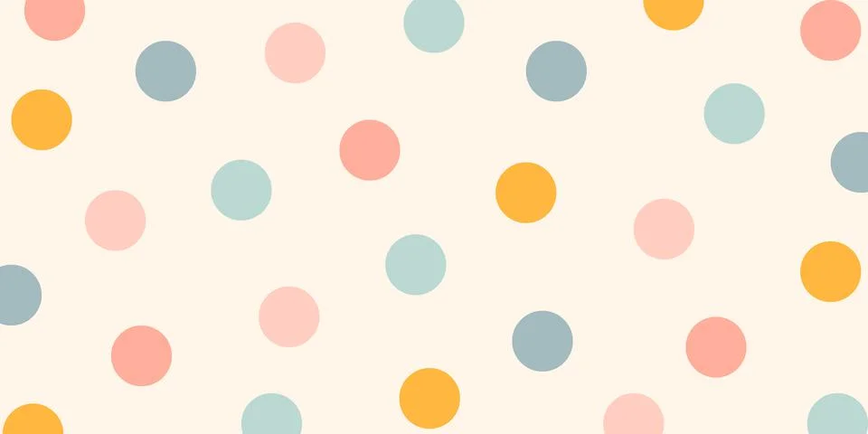 Cute irregular Polka dot pattern background. Festive pastel spotted vector Illustrazione stock