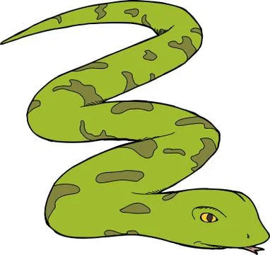 Cute isolated snake Stock Illustration
