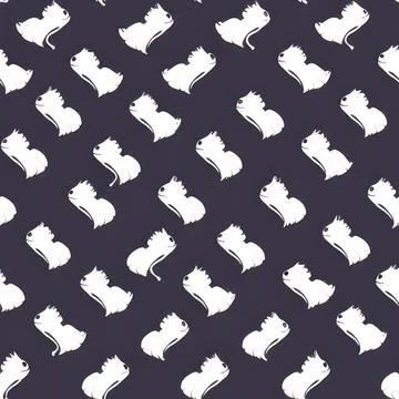 Cute isometric pattern with cats Illustrazione stock