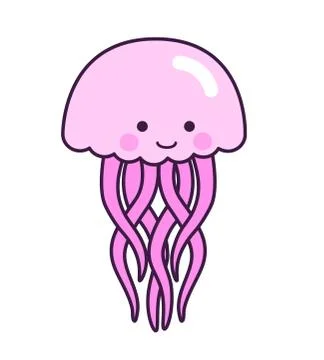 Cute jellyfish. Illustrazione stock