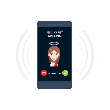 Cute Jesus is praying. Isolated Vector Illustration Stock-Illustration