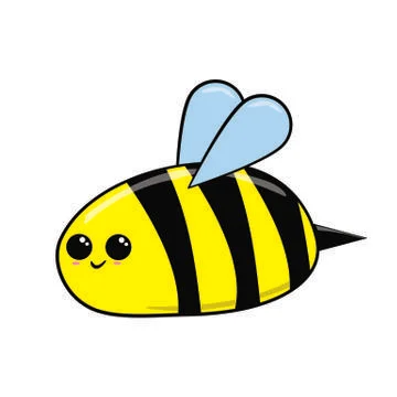Cute Kawaii Bee Stock Illustration