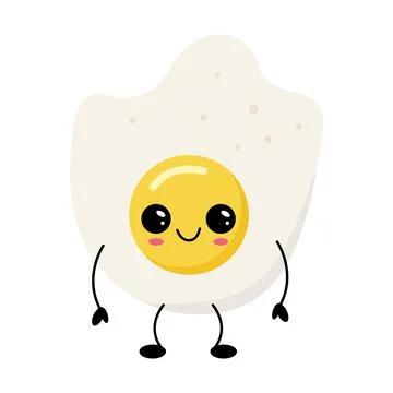 Cute kawaii character egg vector illustration. Stock Illustration