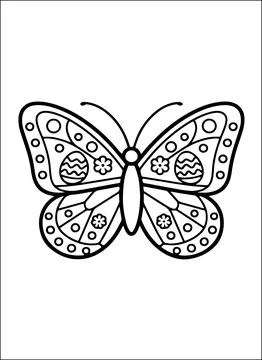 Cute Kawaii Easter Coloring Book for Kids Stock Illustration