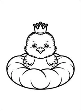 Cute Kawaii Easter Coloring Book for Kids Stock Illustration