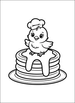 Cute Kawaii Easter Coloring Book for Kids Stock Illustration