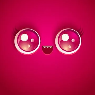 Cute kawaii face Иллюстрация