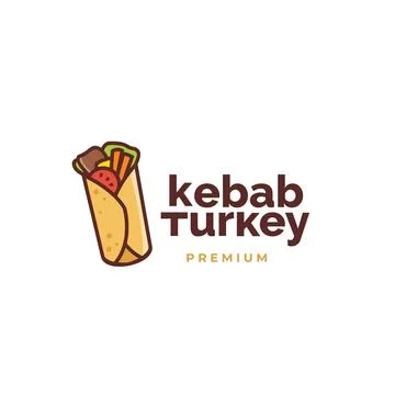 Cute kebab logo Mascot Vector Icon Illustration Illustrazione stock