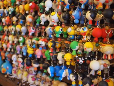 Cute keychains Stock Photos