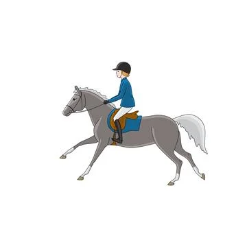 Cute kid and pony - vector print in modern style Stock Illustration