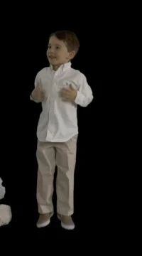 Cute kid dances Stock Footage 78845